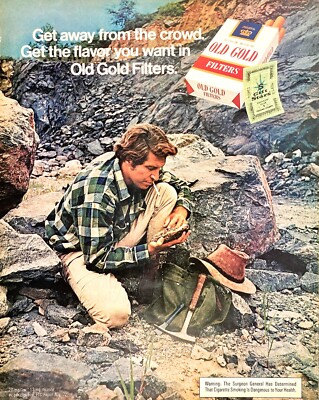 Old Gold Filter Cigarettes Earn Gift Stars And Find Great Rocks Vtg Mag Excerpt