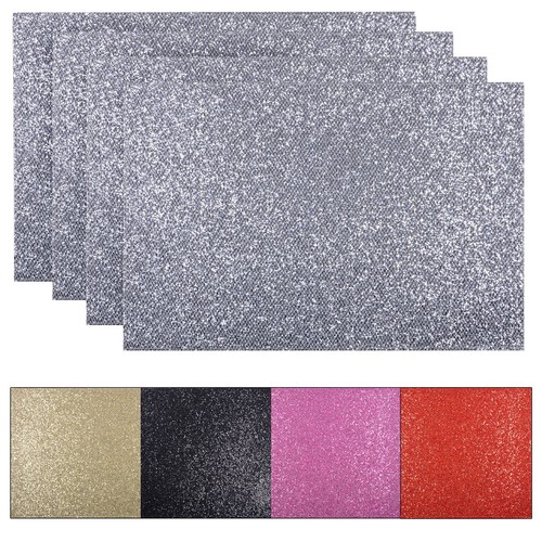 Set 4 Placemats Glitter Sparkle Kitchen Dining Dinner Table Mat