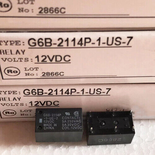 G6B-2114P-1-US-7 12VDC Power Relay 12VDC 5A 6 Pins #D4 - Bild 1 von 4