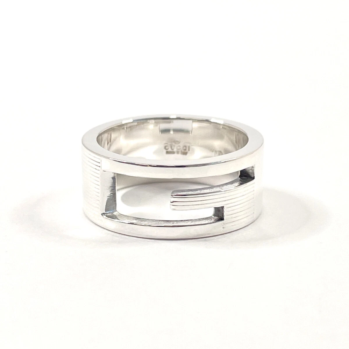 Bague GUCCI coupe de marque G argent925 US 5,25 (taille US) bijoux femmes