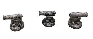 Lot of 3 Pirates of the Caribbean Chess Pieces Replacement Part Pawn Cannon Grey