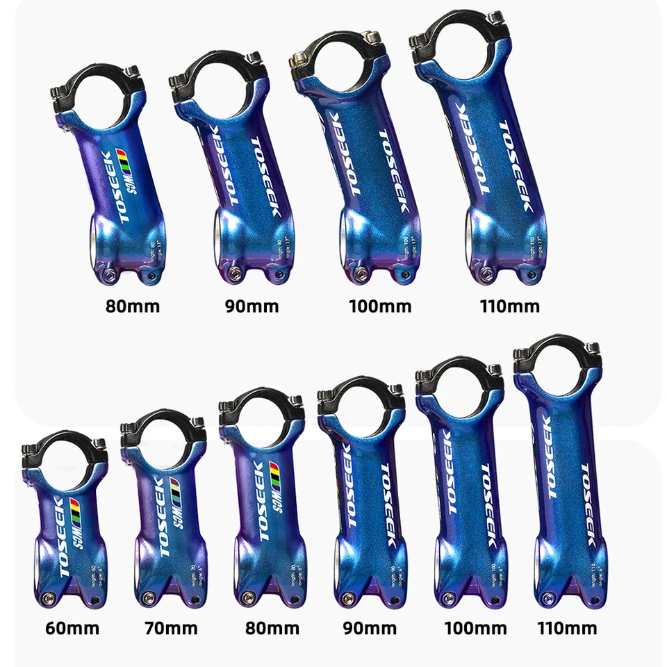 Hot Aluminum Alloy Mountain Bike Stem 6/17° Road Bicycle Stem 28.6/31.8*60-110mm - Image 4 of 4