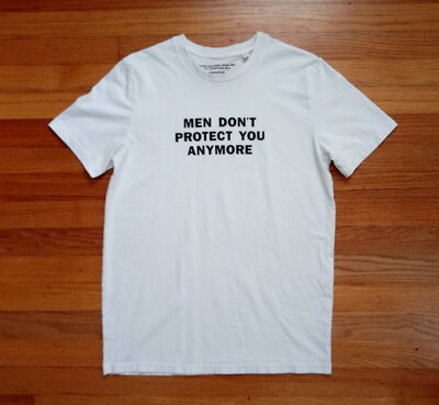2023 Jenny Holzer  ''MEN DON'T PROTECT YOU ANYMORE'' WHITE  ART SHOW T-shirt 