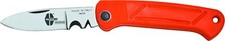 Hesse Elektrikermesser Rot Karbonstahl, zwei Kerben, Klinge, 82 mm
