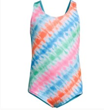 Lands' End Girl's Swimsuit - Tie Dye - UPF 50 Size 12 - One piece - NEW