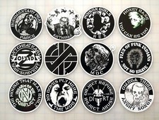 Crass Records / Anarcho Punk Vinyl Sticker Lot 12 Stickers dbeat crust grind