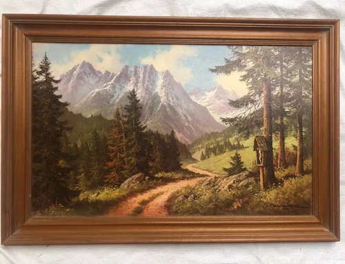 Bild G. Neswadba mit Rahmen, Kunstdruck,ca. 93 cm x 62 cm