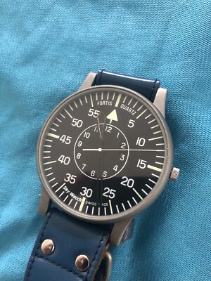 uhr fortis sky watch aviateur xxl oversize for parts en panne