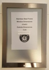 Elevator certificate frame 8.5" x 5.5" stainless Steel -REF24-1027