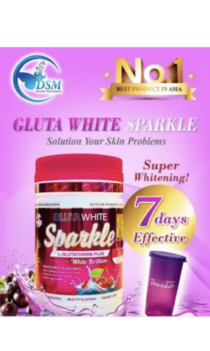 Gluta White Sparkle (Glitter) L-Glutathione Plus.Best Lightening Supplement  750G