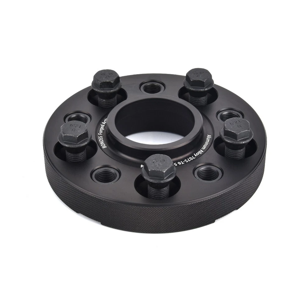 4 件装 20 毫米/25 毫米合金黑色 5-112 轮间隔器适用于宝马 M5 F90 530i 540i 640 2018+ — 第 4/4 张图片