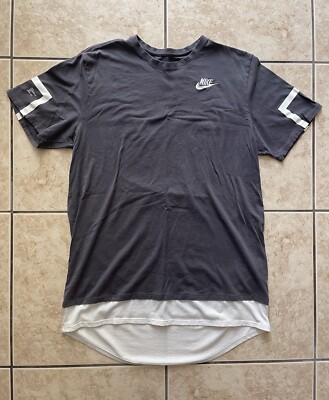 Nike Sportswear Short Sleeve T-Shirt Men's XL Gray Training Ball Athletic Tee US