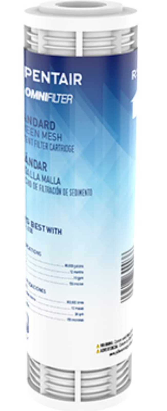 Pentair  RS19 Sediment Water Filter, 10-Inch, Standard Whole House Screen Mesh S