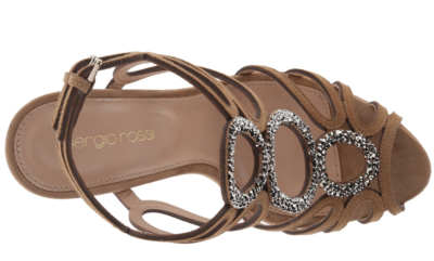 Sergio Rossi Z3194 Farrah Women's Honey Cream High Heel Sandal