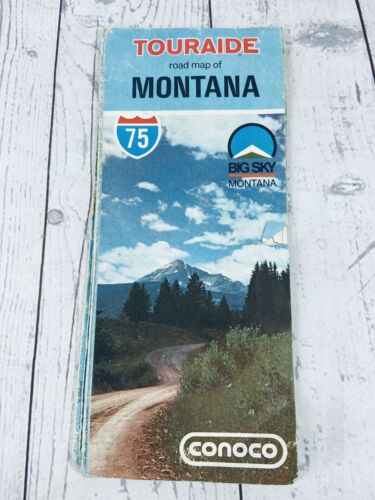 1974 Conoco Touraide carte routière de Big Sky Montana et Yellowstone & Grand Teton - Photo 1 sur 15