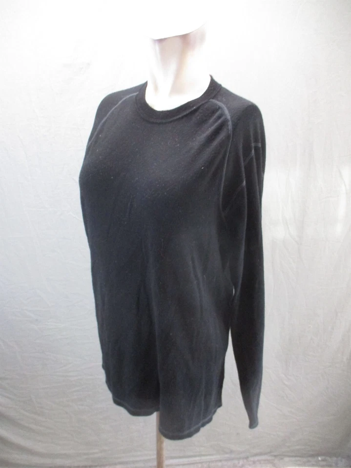 Smartwool Size L Mens BLK 100% Merino Wool Long Sleeve Lightweight Pullover 285 - Image 3 of 4