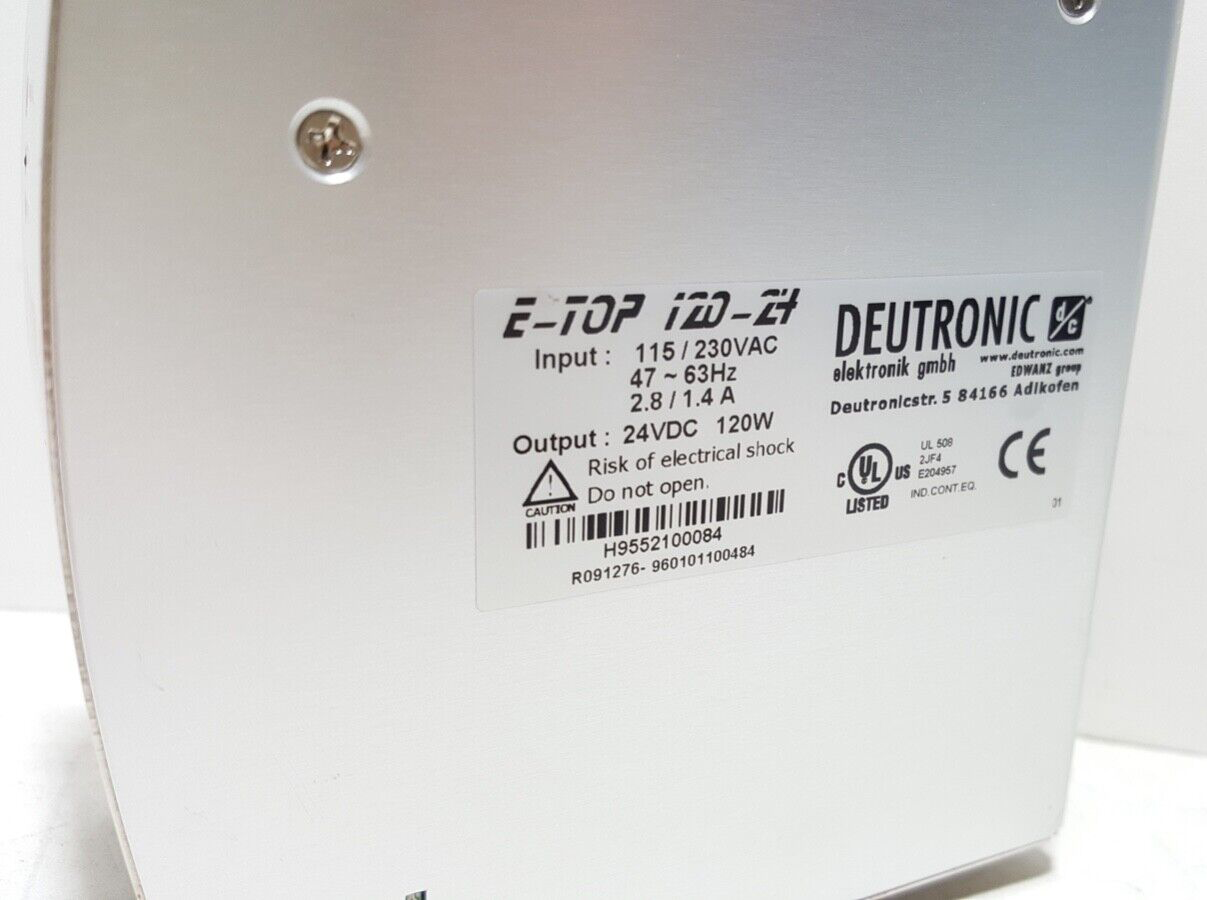DEUTRONIC E TOP 120 24 120 230V 24V 5A 120W REPLACEMENT Mean Well WDR deutronic-e-top-120-24-120-230v-24v-5a-120w-replacement-mean-well-wdr