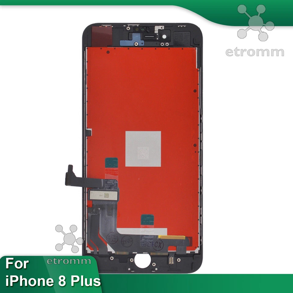 Black iPhone 8 Plus LCD Display Touch Screen Digitizer Frame Replacement A1864 - Image 2 of 4