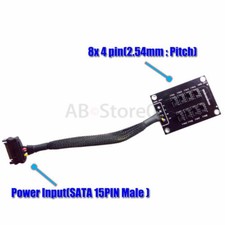 Fan Splitter Hub SATA 15-Pin male to 8x 4-Pin Fan for 12v computer fan
