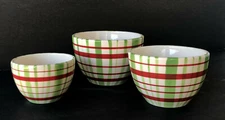 Colorful Plaid Housewares International Bowl Set Serveware Multi Color