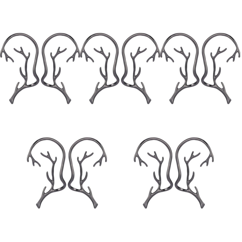 5 Pares Argollas Para Hombre Oreja Sin Piercing Pendientes Ramita Para Mujer