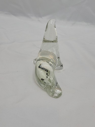 Kunst Glas Walross Siegel klar Figur Briefbeschwerer Made in Winnipeg Kanada - Bild 5 von 8