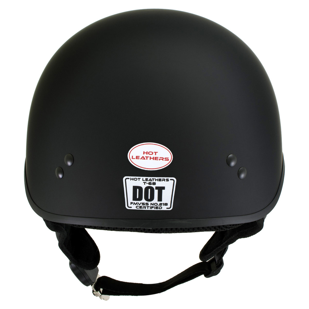 Hot Leathers HLT68-SP Flat Black The O.G. No Logo Motorcycle Hot Leathers HLT68-SP Flat Black The O.G. No Logo Motorcycle