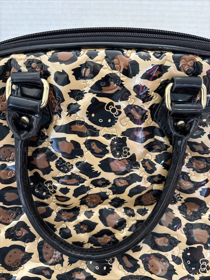 Loungefly Hello Kitty Sanrio Large DomeBag Leopard Embossed Patent Leather NEW!! - Image 4 of 4