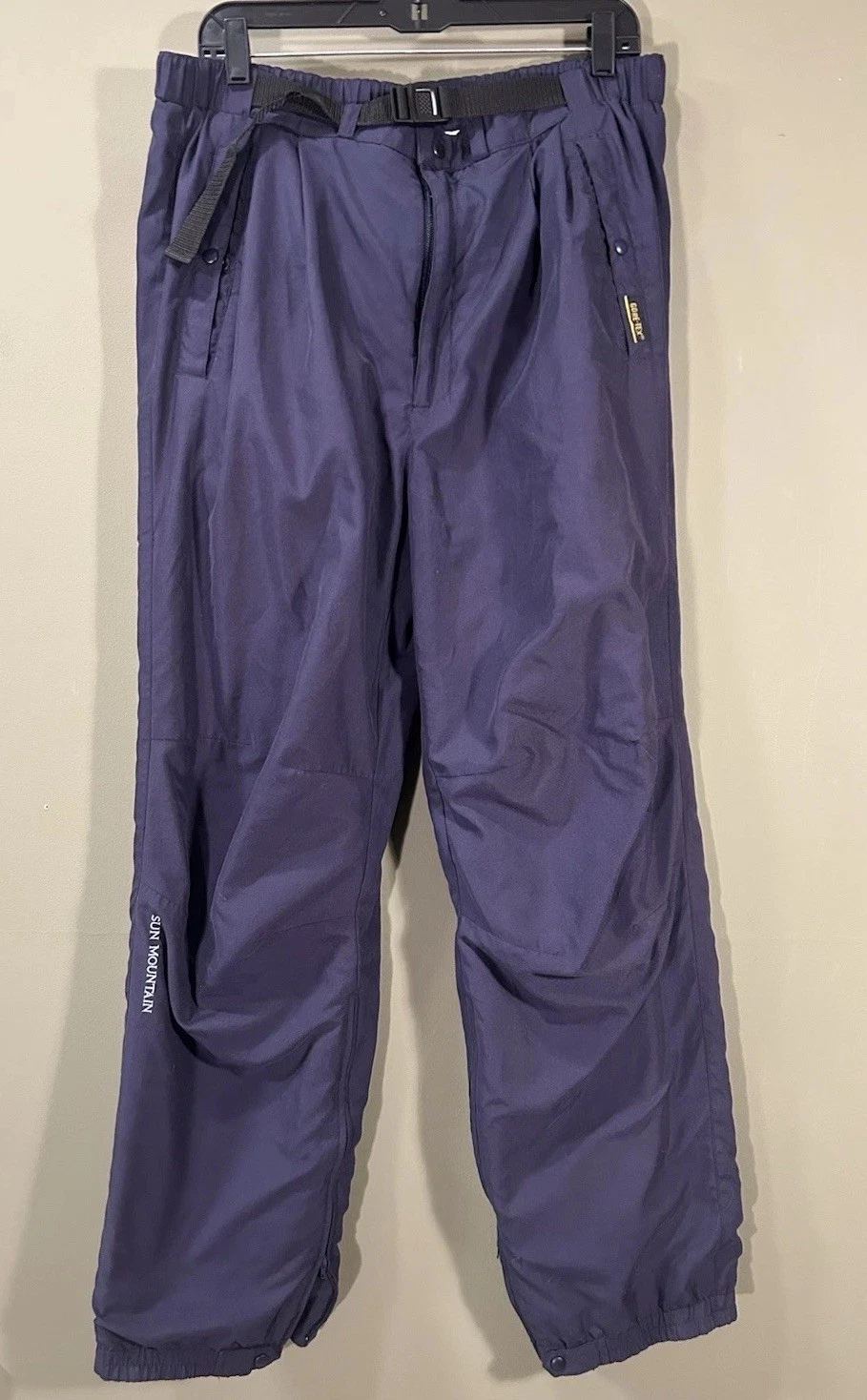 Sun Mountain Golf Rain Pants Mens Large Blue G-Tex Waterproof Belt Elastic
Opens in a new window or