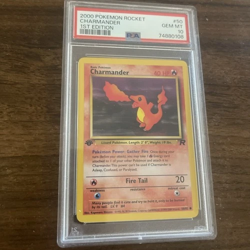 PSA 10 Charmander Team Rocket 1st Edition  #50/82