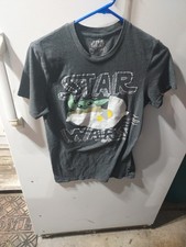 Star Wars Grogu Baby Yoda T-Shirt Men's Size Sm Gray Graphic Tee Shirt Stroller