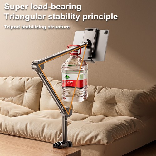 Verstellbar Halterung Handy Halter Tisch Bett Ständer für iPad Samsung Tablet DE - Afbeelding 15 van 18