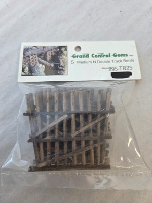 Grand Central Gems #295-TB25 N Scale (5) Medium Double Track Bents Trestle