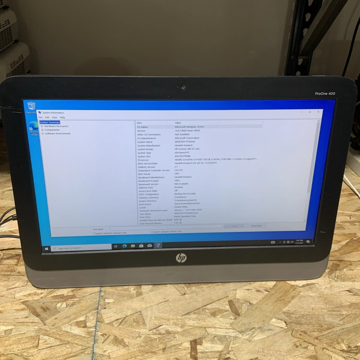 HP ProOne Windows 10 PC Desktops & All-In-One Computers for sale