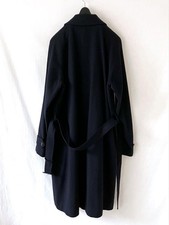 Margaret Howell wool stand collar A-line coat size 2 navy