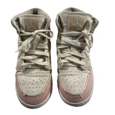 Nike Air Jordan 1 Mid SE Shoes Youth Size 4Y Pastel Grind Pink DJ0338-100