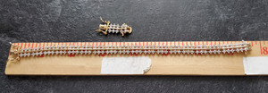 Authentic LADIES BRACELET-2 TONE STERLING SILVER GOLD PLATED-7" WITH MATCHING 1' EXTENDER