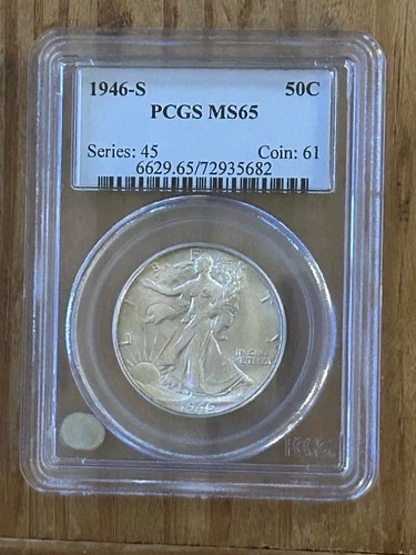 1946-S Walking Liberty Half Dollar PCGS MS65 - 62aL