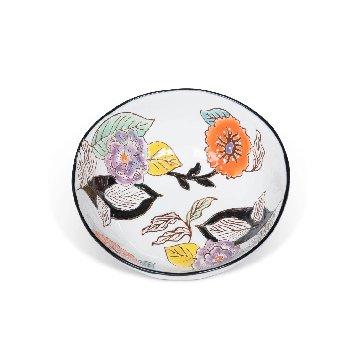 Poppy Garden Stoneware Pasta Bowl