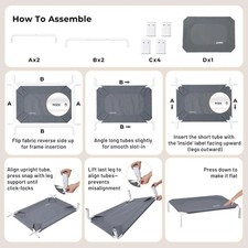 XL Elevated Dog Cot Bed Tool-Free Assembly - Outdoor Raised Dog Cooling Bed
