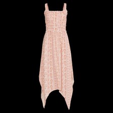 No Boundaries Maxi Hanky Hem Dress Juniors Medium Floral Peasant Cottagecore NEW