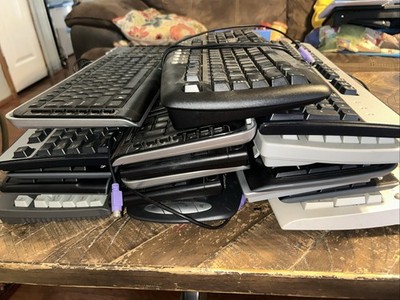 HP KEYBOARD USED (LOT OF 16) Logitech EMACHINES Gateway Compaq Good Lot! Vintage