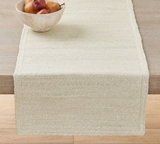 Pottery Barn Colton Jute Table Runner Color Ivory NEW