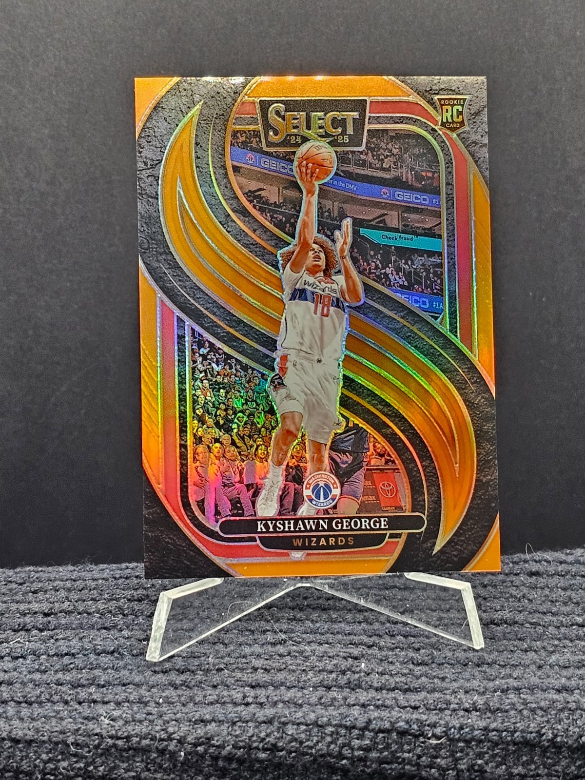 2024-25 Panini Select Premier Level - Kyshawn George  #177 Orange Prizm 29/65 RC