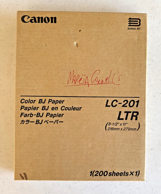 Canon Color BJ Paper (LC-201) LTR 8 1/2 x 11 200 Sheet Box Bubble Jet