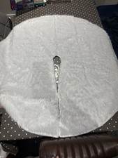 Christmas Tree Skirt White Fluffy 120 Cm