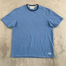 Scotch & Soda Ringer T Shirt Men Large Blue Textured Crewneck Casual Amsterdam