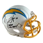 Justin Herbert Signed Autographed Chargers Speed Mini Helmet Fanatics 2020 ROY