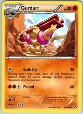 Gurdurr 60/114 Uncommon Black & White Pokemon NM