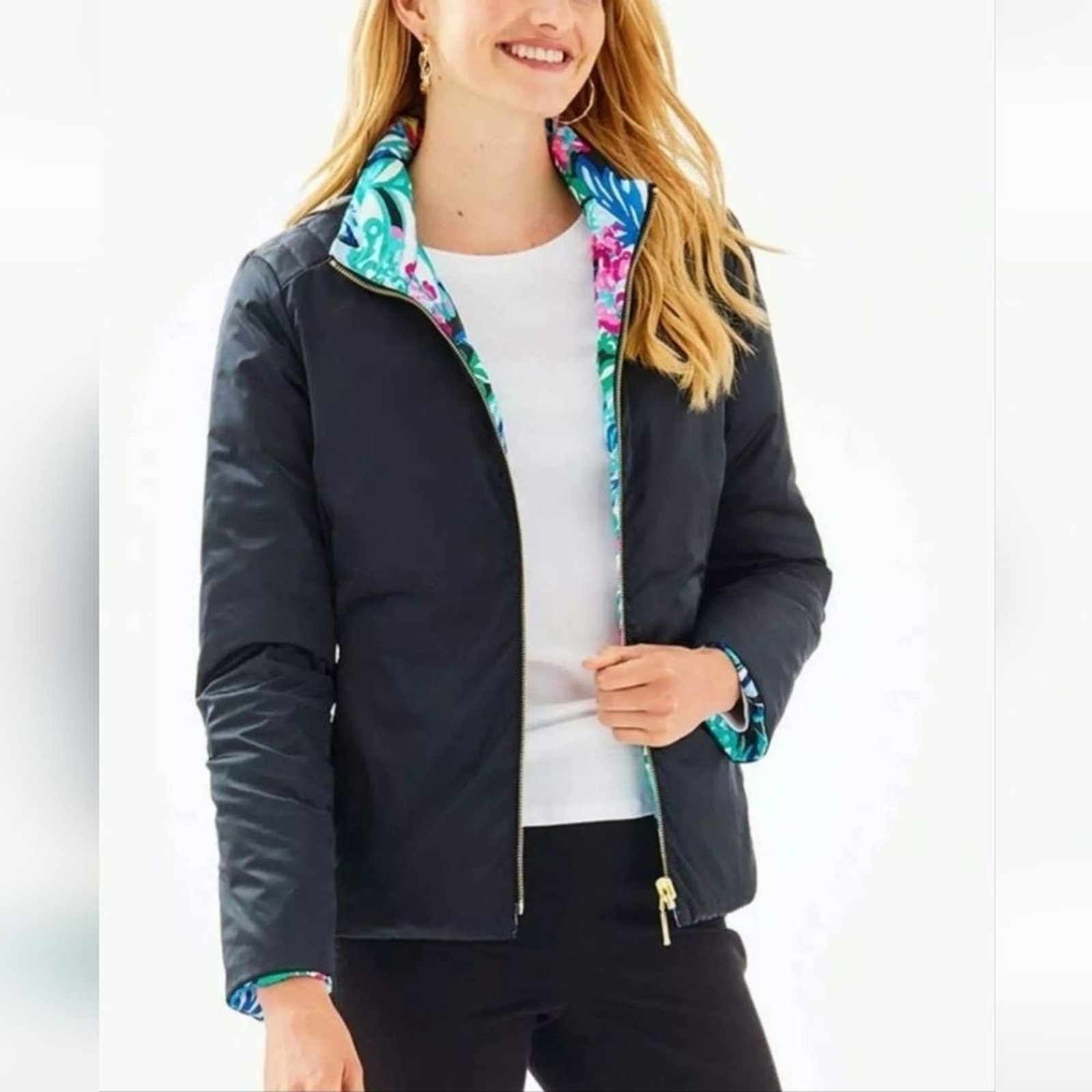 Lilly Pulitzer Marilee Double Sided Jacket Size 12 image 7
